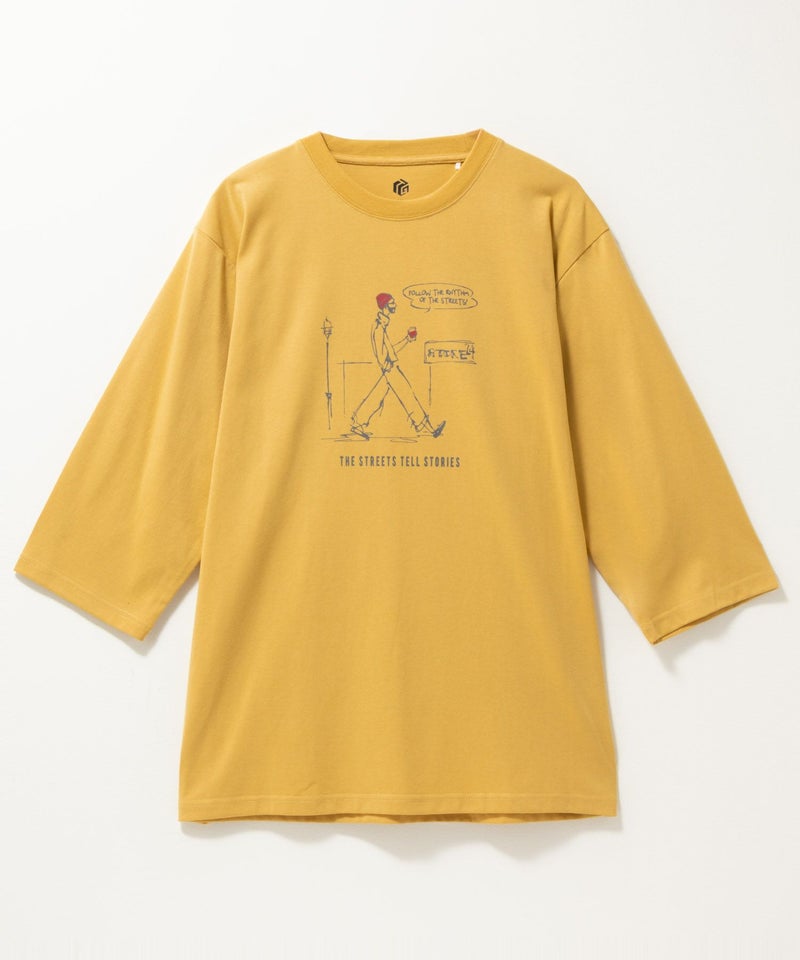 T-GRAPHICS ラインアート7分袖Tシャツ メンズ商品画像-5