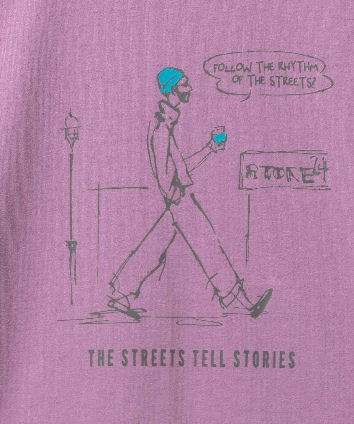 T-GRAPHICS ラインアート7分袖Tシャツ メンズ