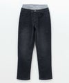 NAVY  のびるモン ストレッチデニムストレートパンツ ウエストリブパンツ キッズ商品サムネイル-3