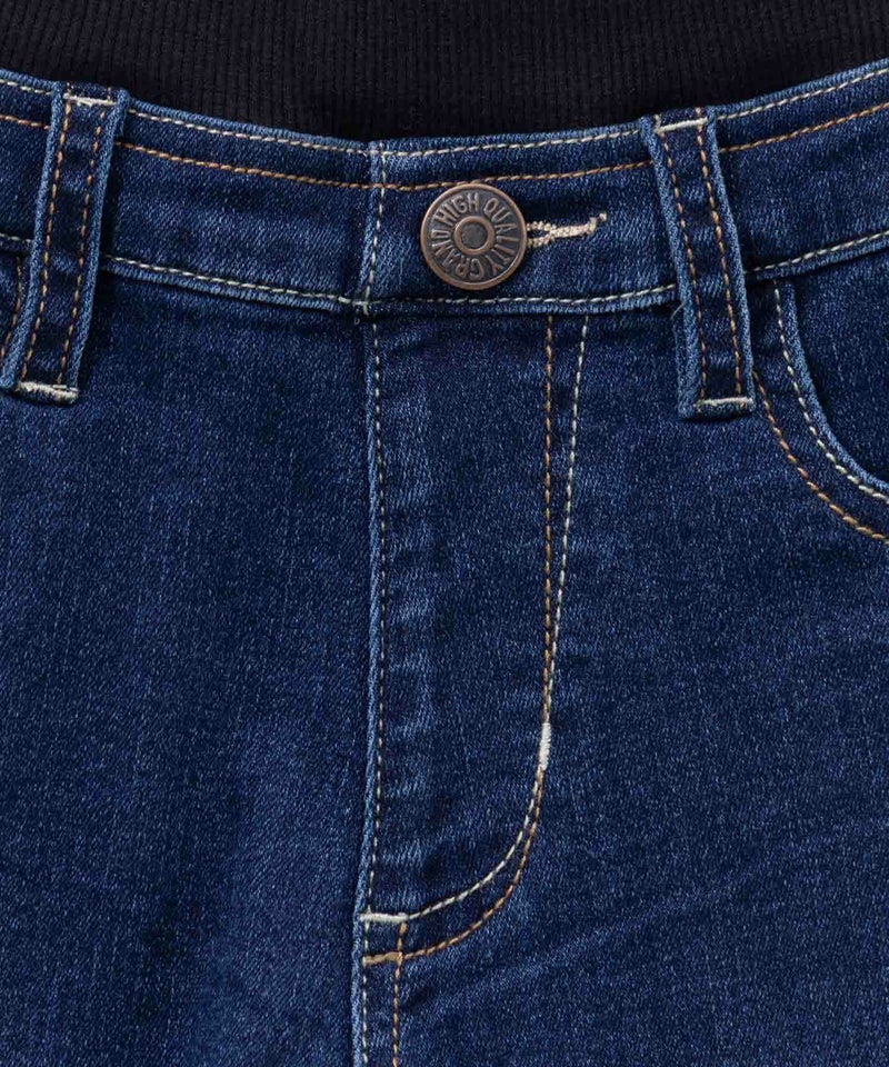 NAVY のびるモン ストレッチデニムストレートパンツ ウエストリブパンツ キッズ商品画像-7