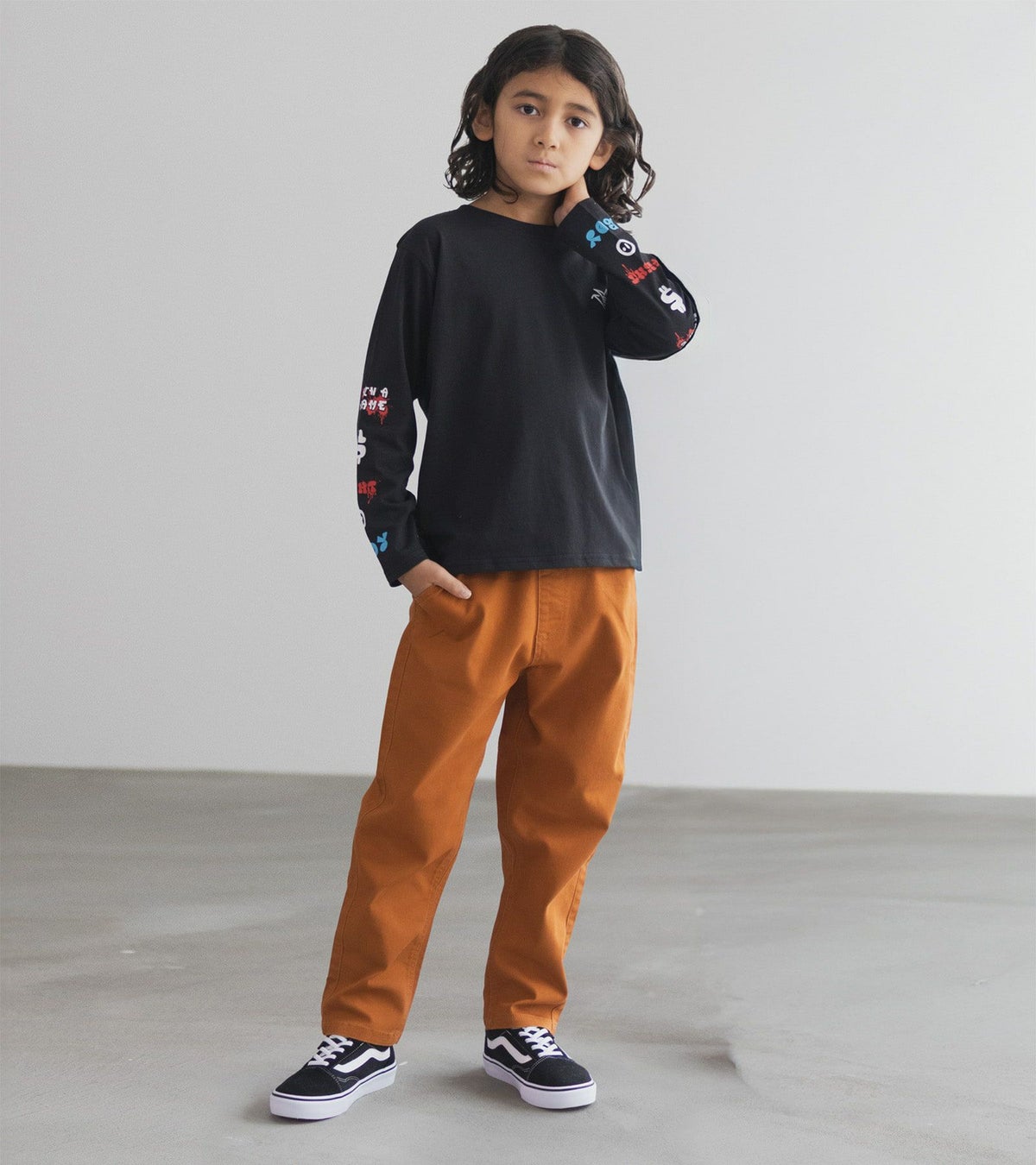 NAVY のびるモン ストレッチツイルベグトップパンツ キッズ