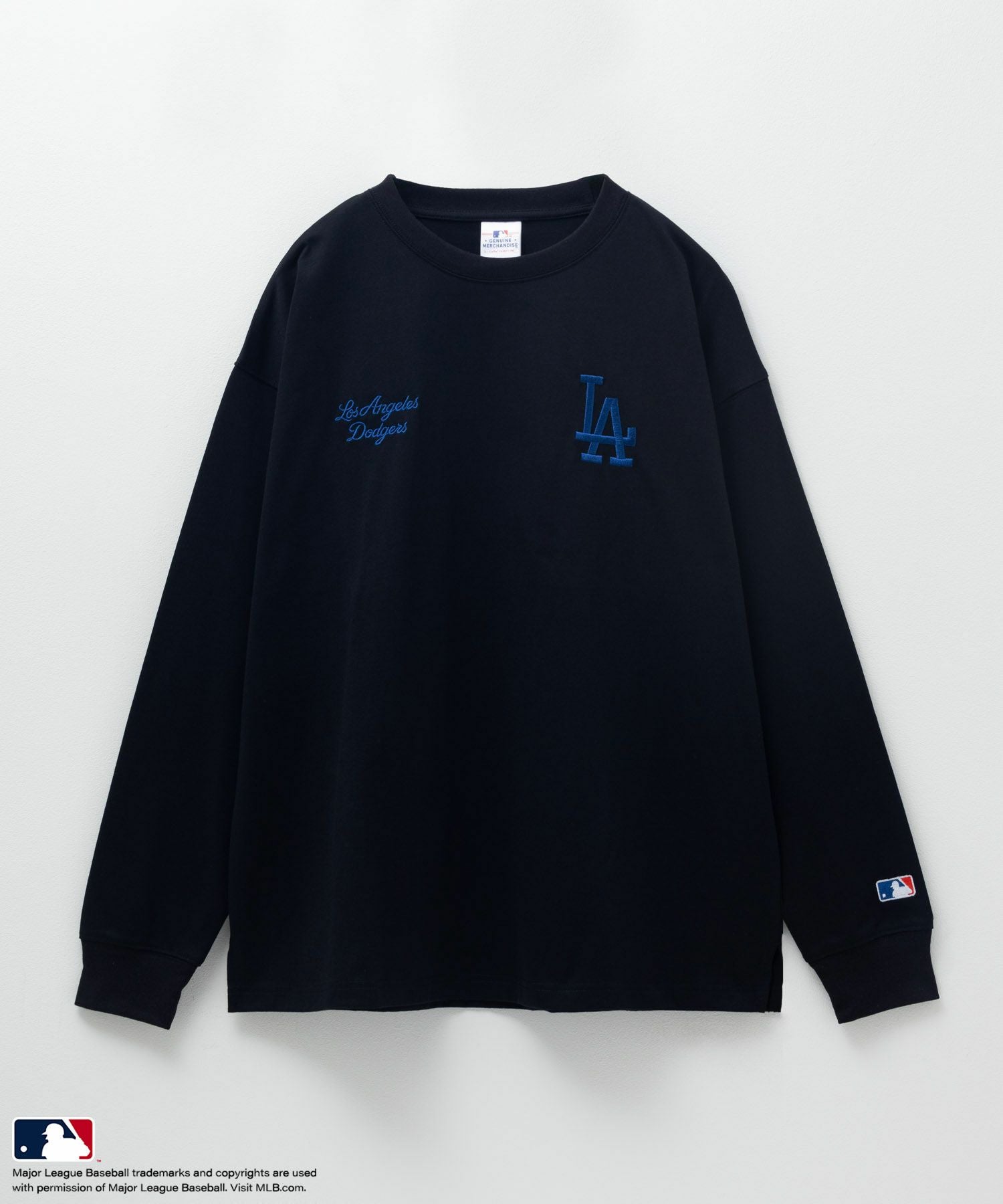 MLB ロゴ刺繍ロングスリーブTシャツ メンズ