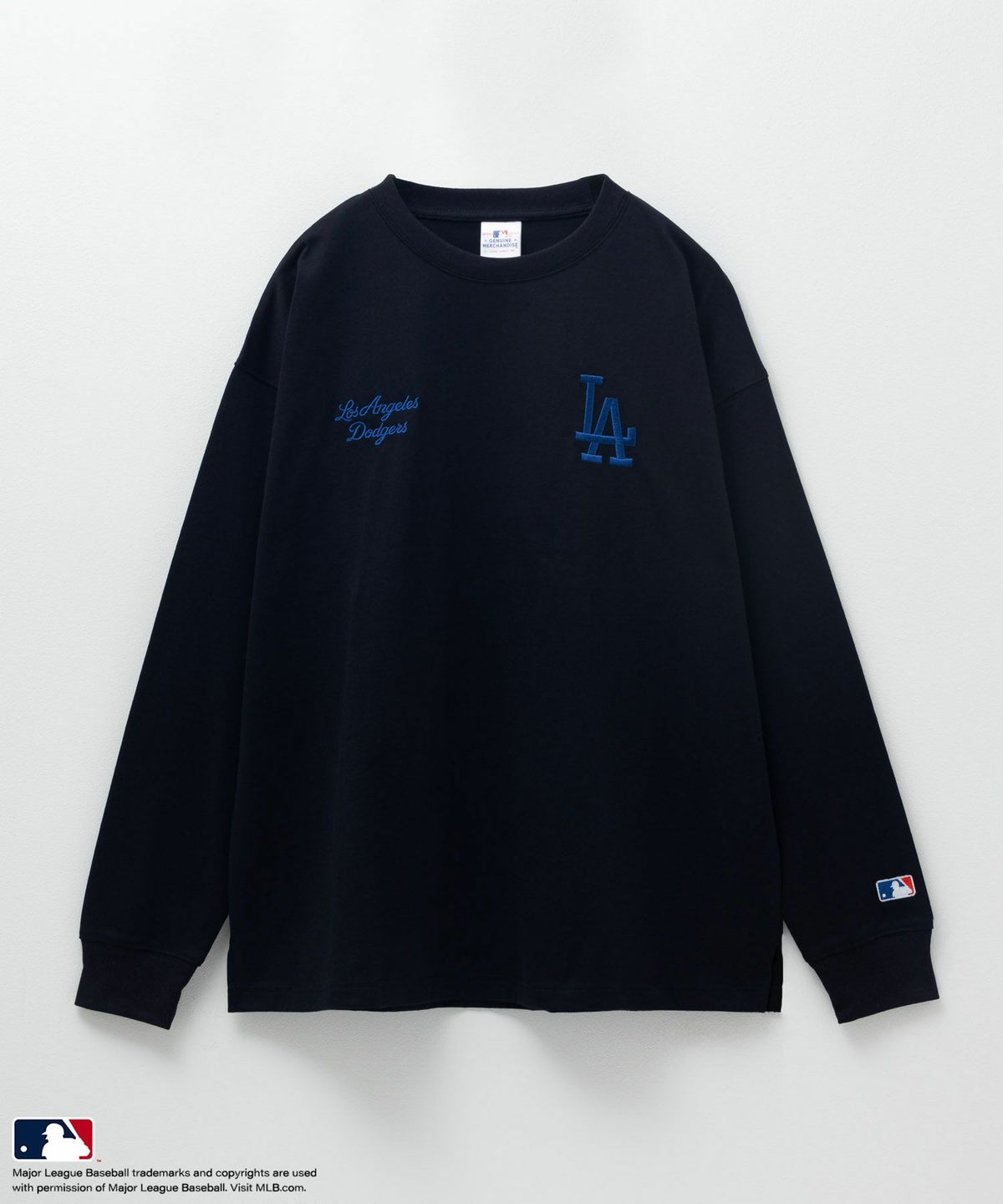 MLB ロゴ刺繍ロングスリーブTシャツ メンズ