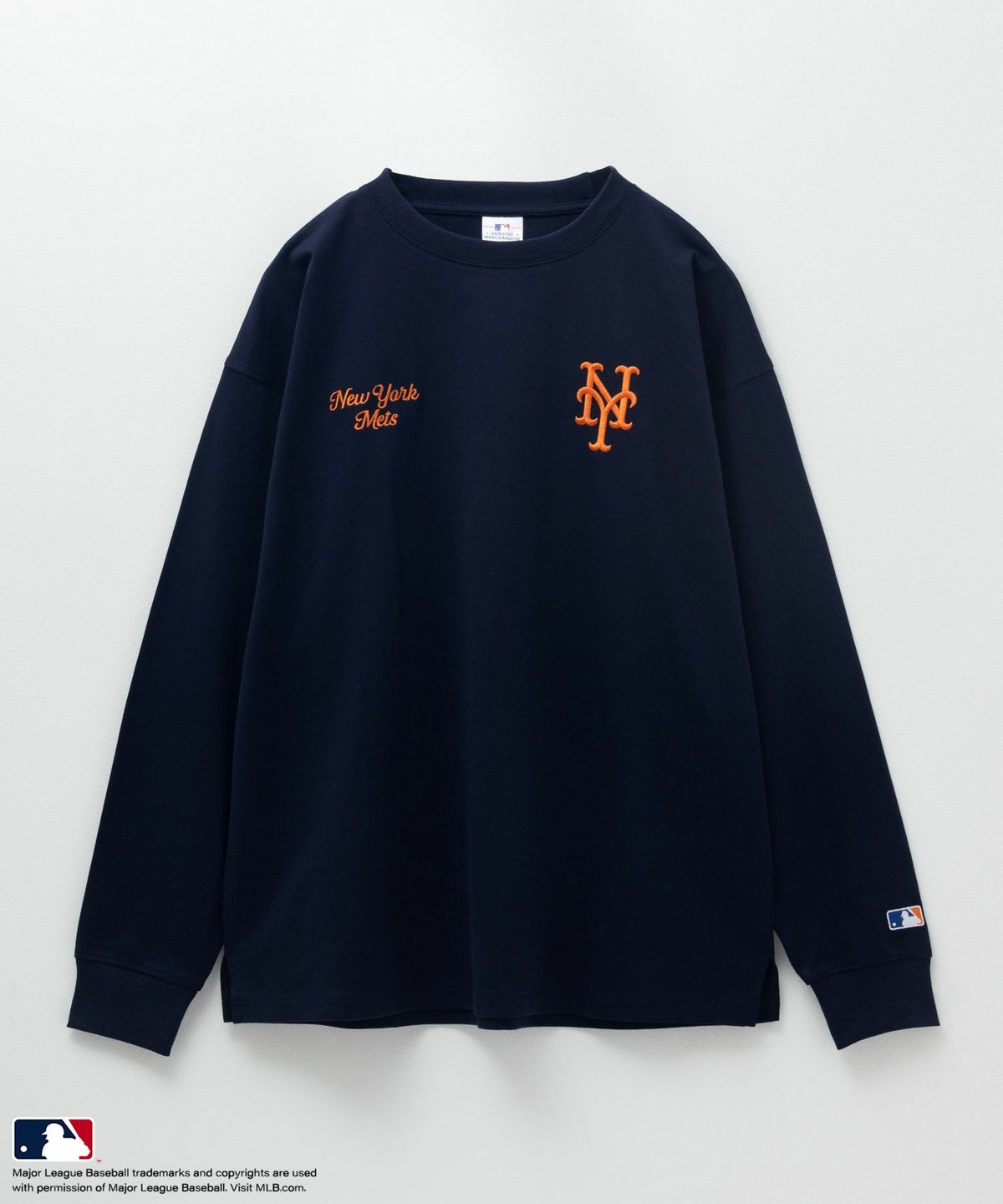 MLB ロゴ刺繍ロングスリーブTシャツ メンズ