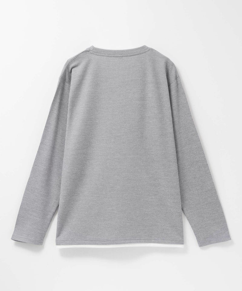 NAVY 時短メランジダブルクルーネックTシャツ メンズ商品画像-4