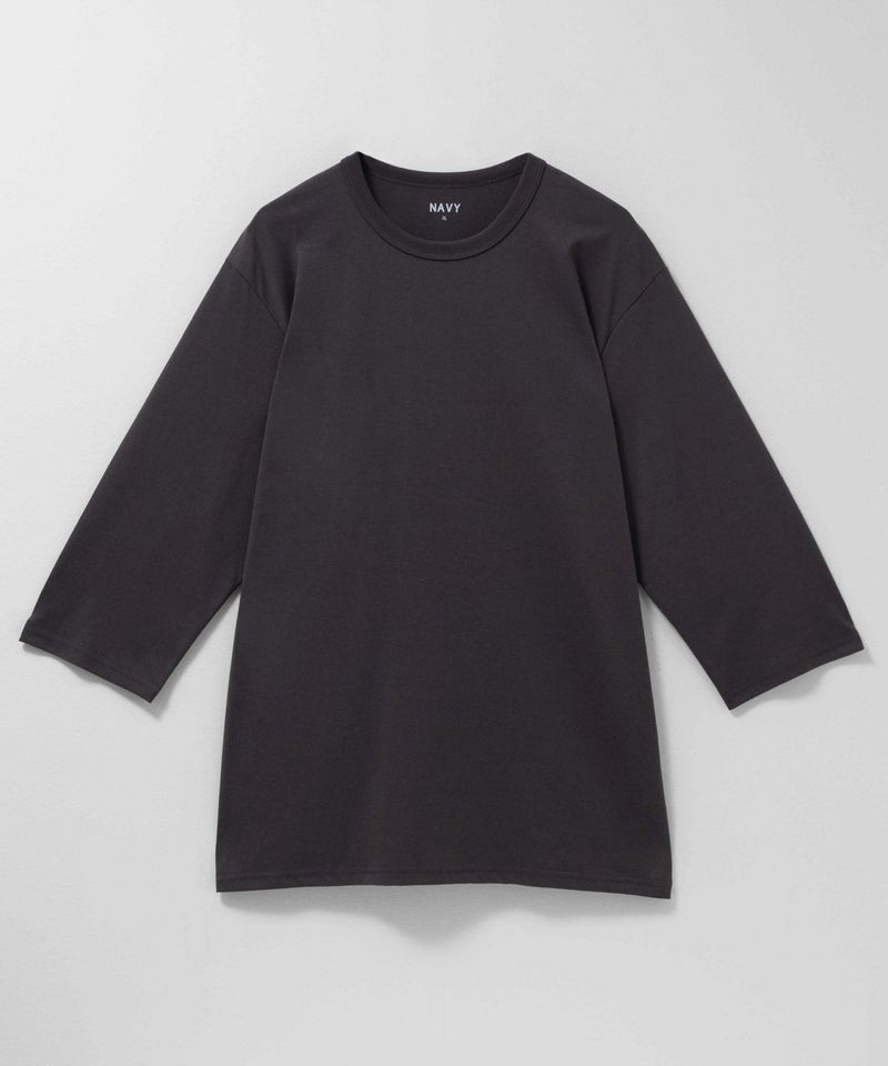 NAVY  抗菌天竺7分袖Tシャツ メンズ商品画像-5