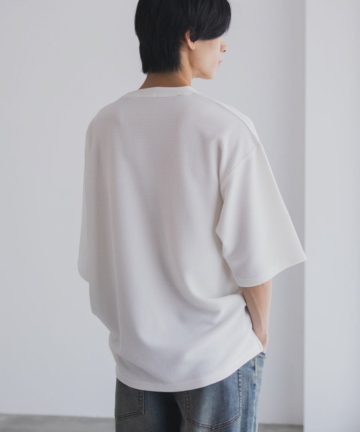 URBAN COLLECTION AIR Smoosy ドライワッフル5分袖Tシャツ メンズ