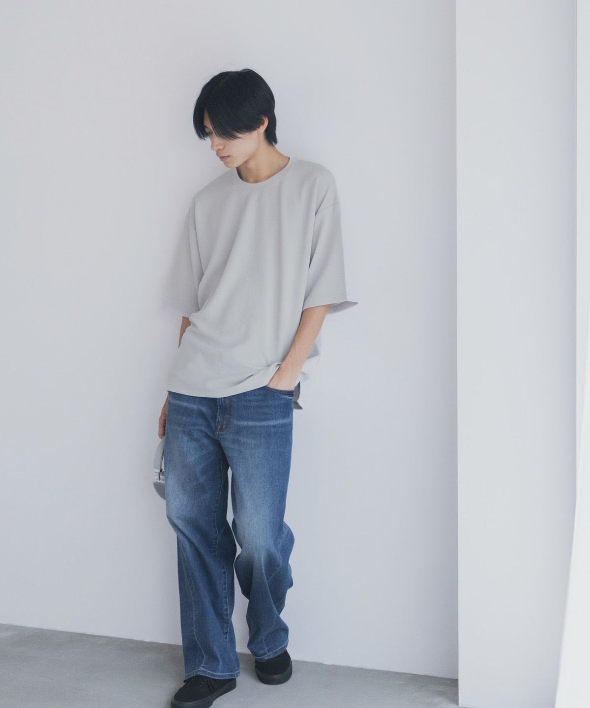URBAN COLLECTION AIR Smoosy ドライワッフル5分袖Tシャツ メンズ