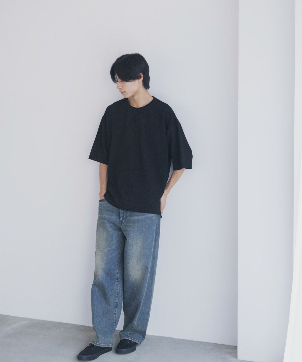 URBAN COLLECTION AIR Smoosy ドライワッフル5分袖Tシャツ メンズ