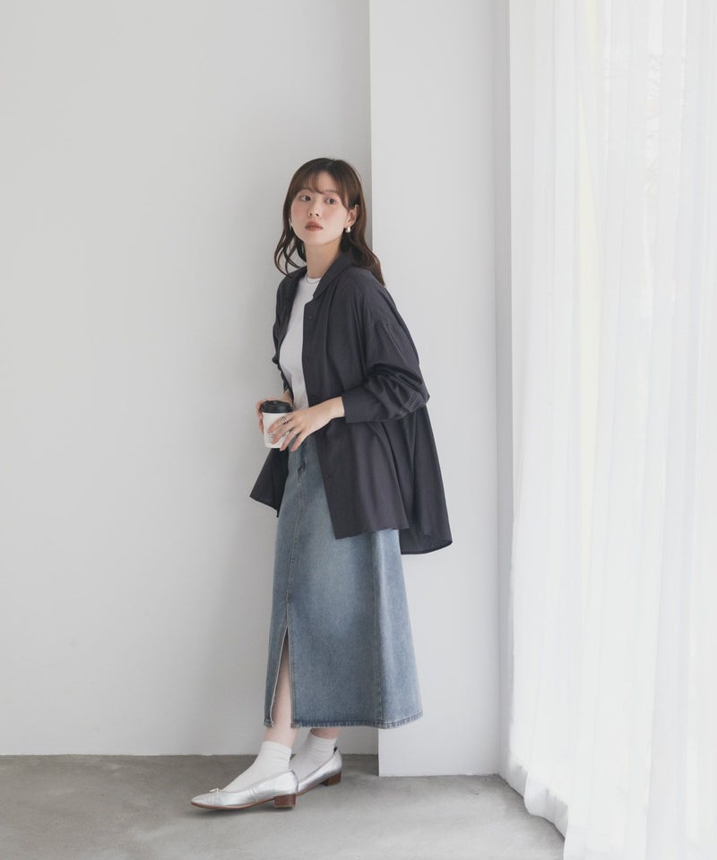 nAvy バックタック前開きシャツ レディース商品画像-18