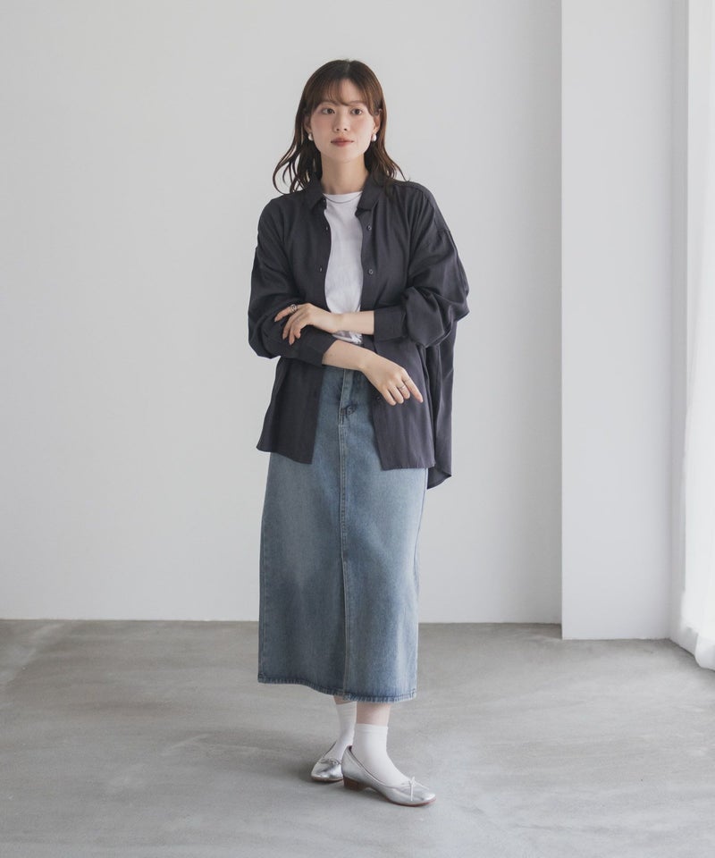 nAvy バックタック前開きシャツ レディース商品画像-19