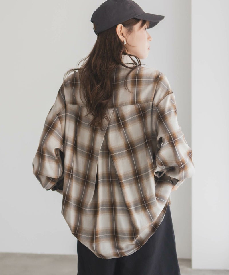 nAvy バックタック前開きシャツ レディース商品画像-25