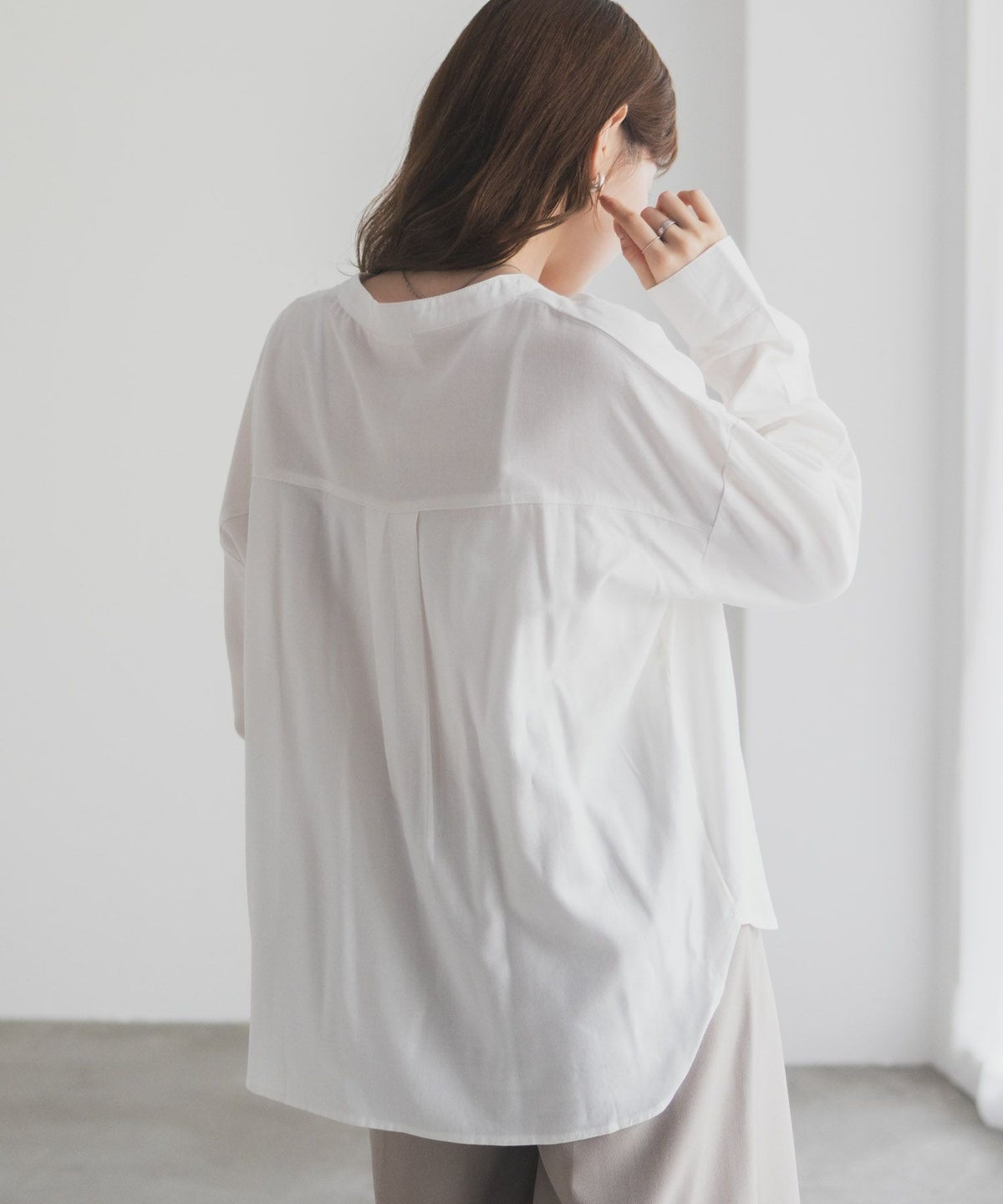 nAvy スキッパーブラウス レディース