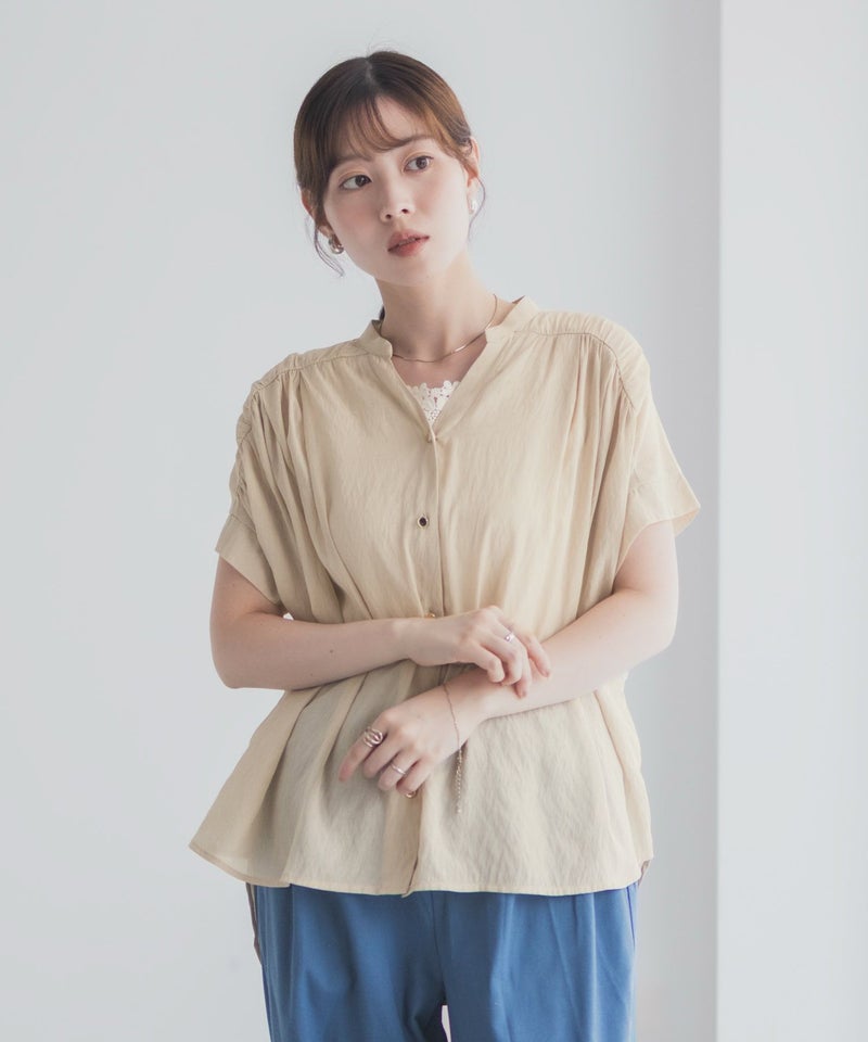 Idnes スキッパーシアーブラウス レディース商品画像-18