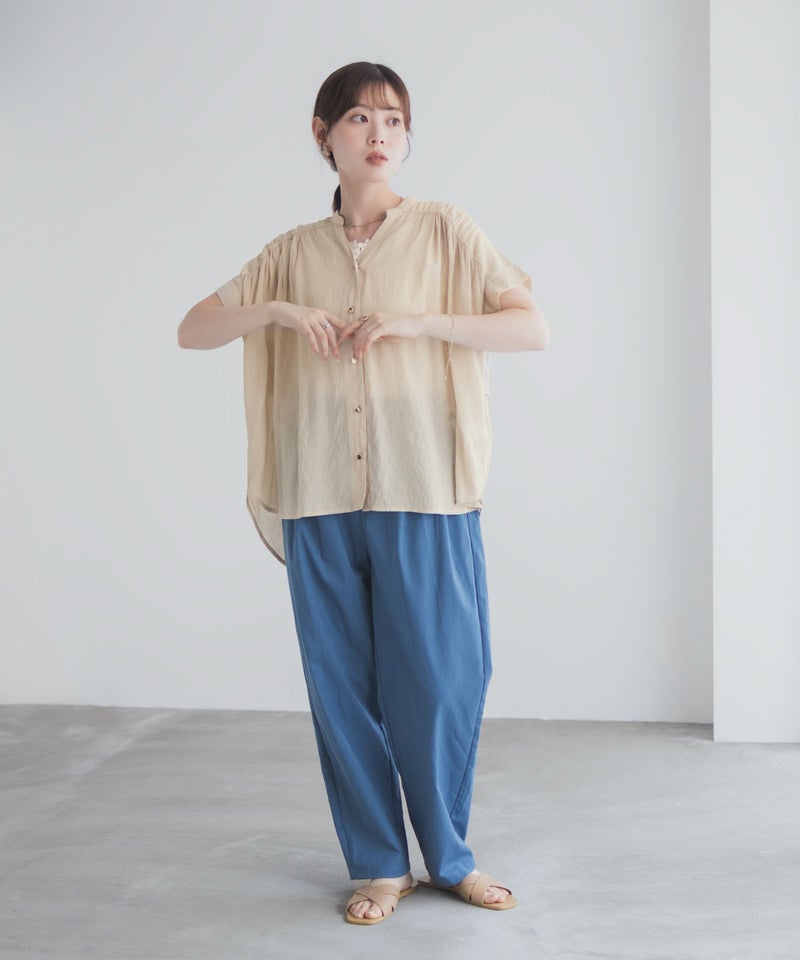 Idnes スキッパーシアーブラウス レディース商品画像-23