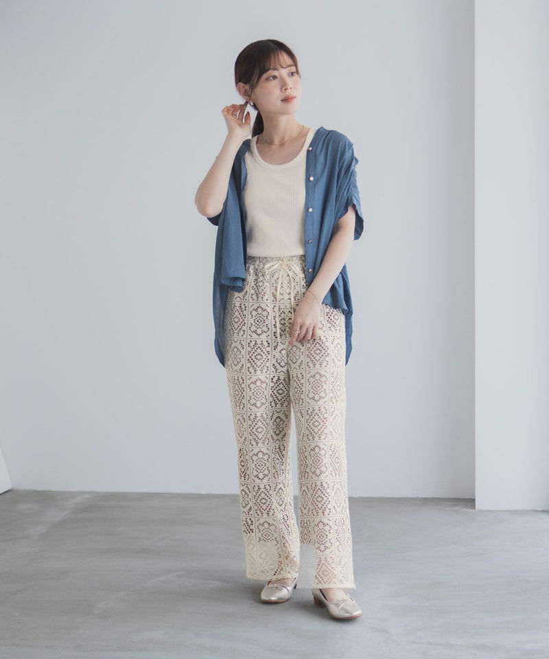 Idnes スキッパーシアーブラウス レディース商品画像-24