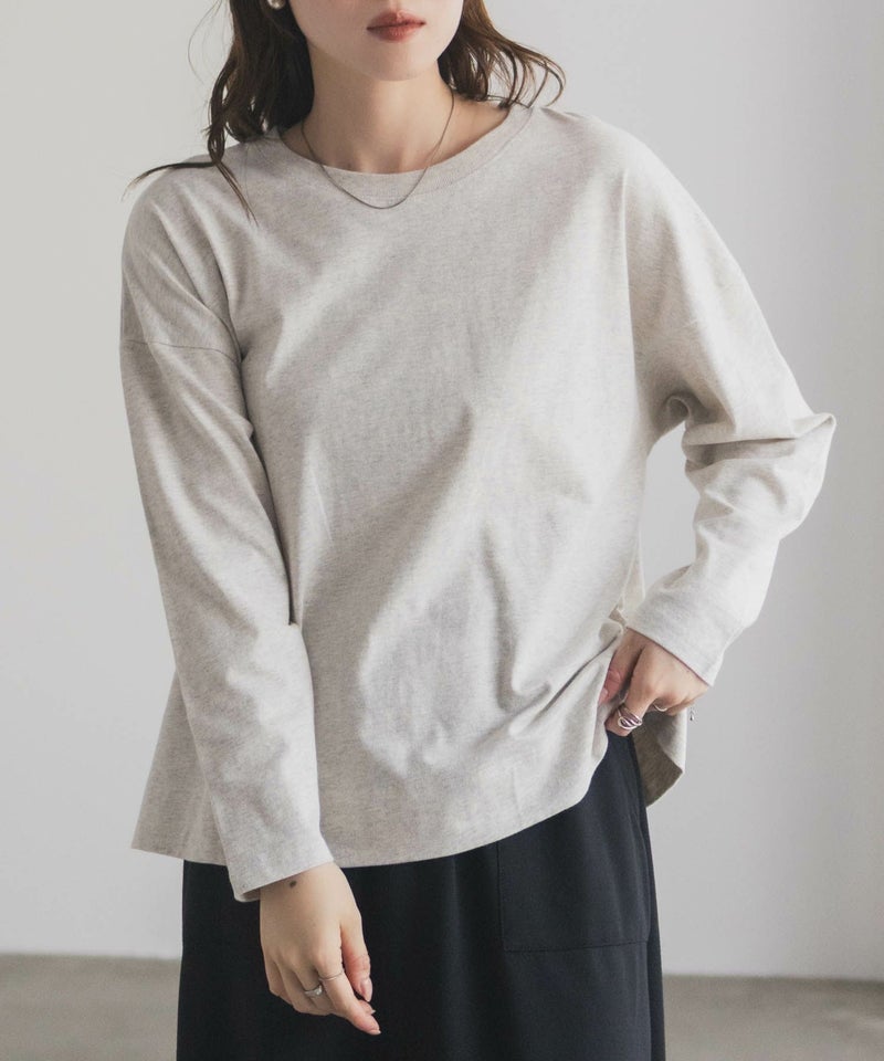 nAvy エブリーT 裾スリット長袖Tシャツ レディース メール便 対応商品商品画像-10