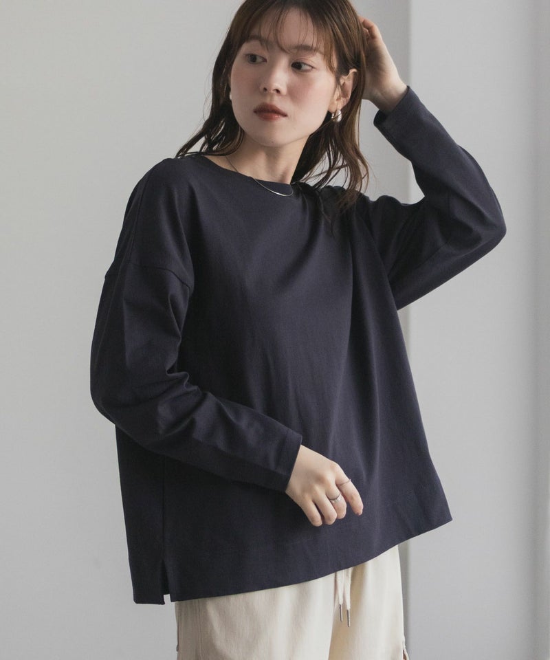 nAvy エブリーT 裾スリット長袖Tシャツ レディース メール便 対応商品商品画像-15