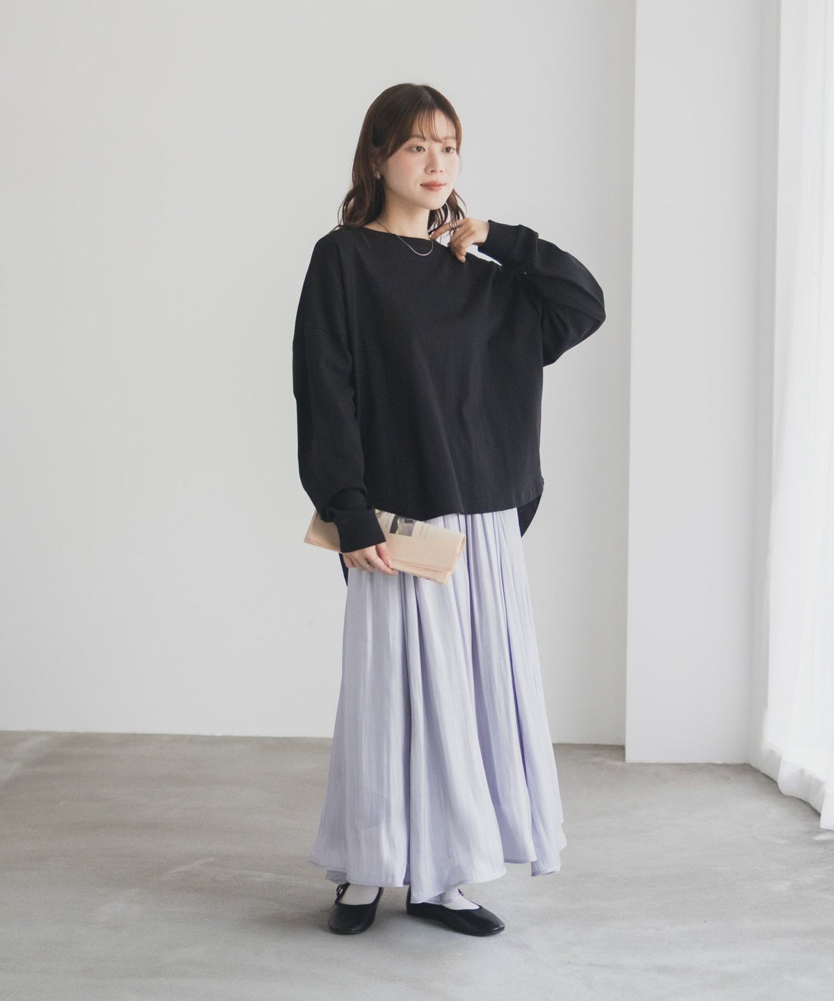 nAvy エブリーT ワイド長袖Tシャツ レディース ネコポス 対応商品