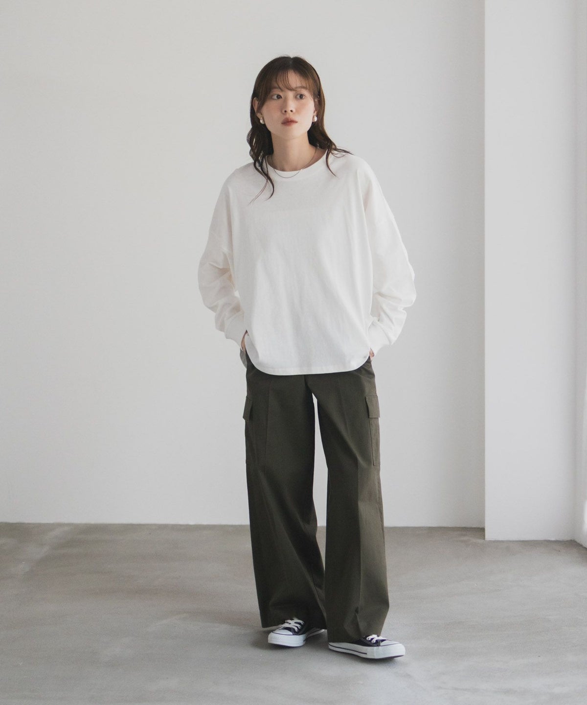 nAvy エブリーT ワイド長袖Tシャツ レディース ネコポス 対応商品