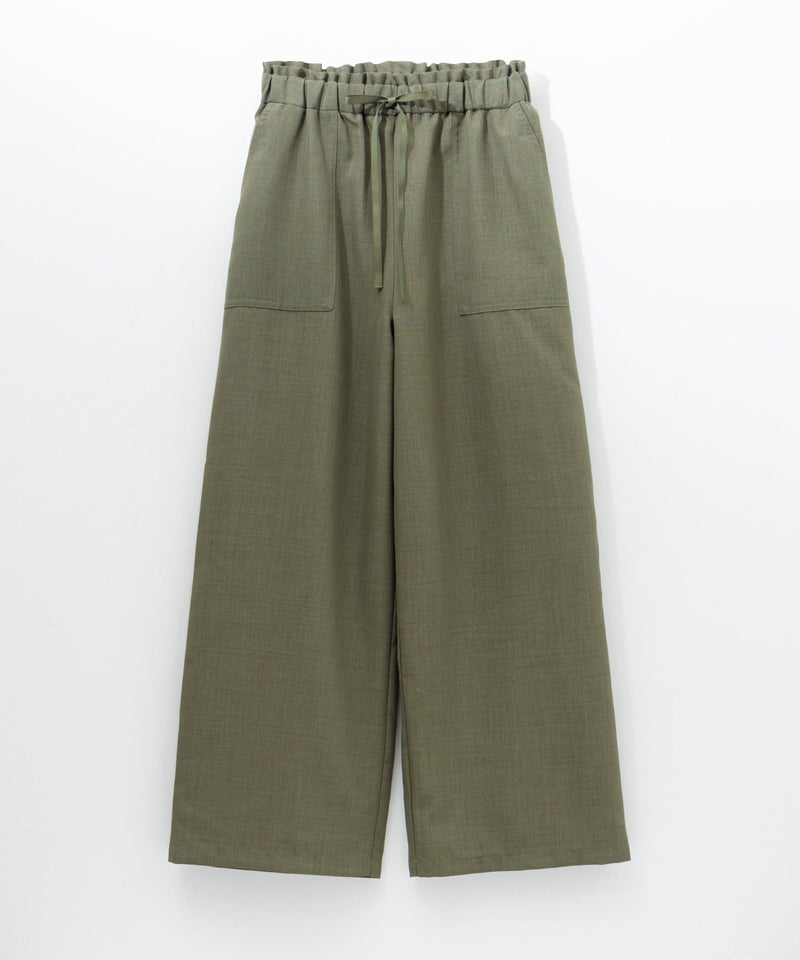 Idnes リネンライクイージーワイドパンツ レディース商品画像-5
