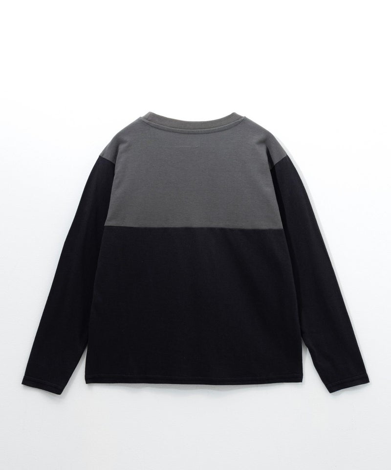 T-GRAPHICS 配色切替長袖Tシャツ キッズ メール便 対応商品商品画像-2