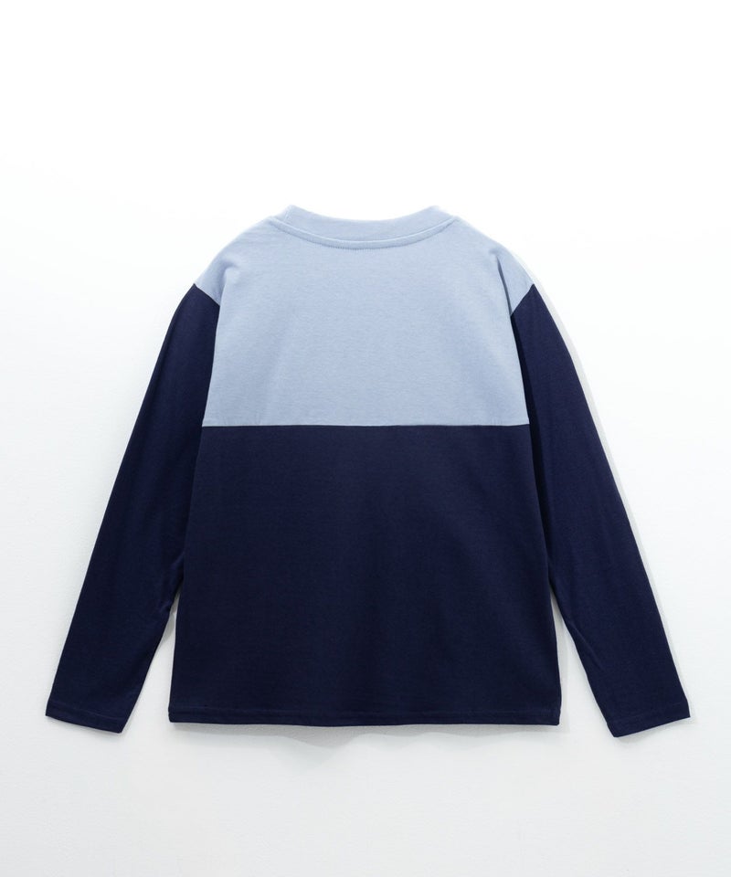 T-GRAPHICS  配色切替長袖Tシャツ キッズ メール便 対応商品商品画像-4