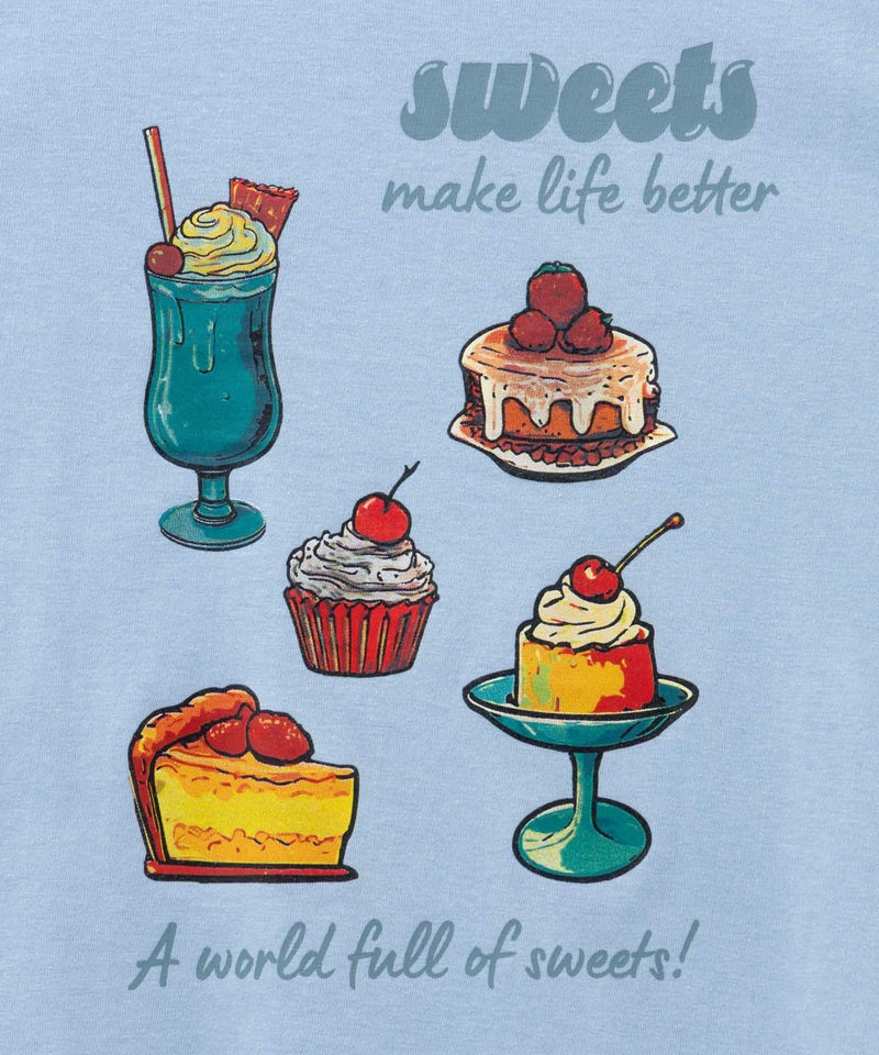 T-GRAPHICS スイーツプリント長袖Tシャツ キッズ メール便 対応商品商品画像-7