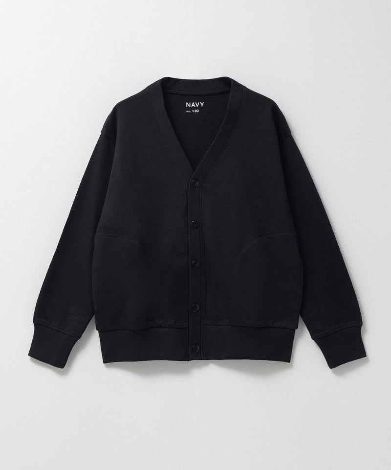 NAVY ミニ裏毛カーディガン キッズ商品画像-1