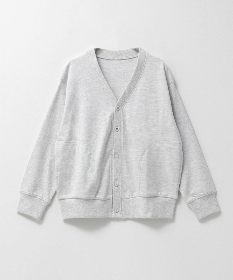NAVY  ミニ裏毛カーディガン キッズ商品画像-3