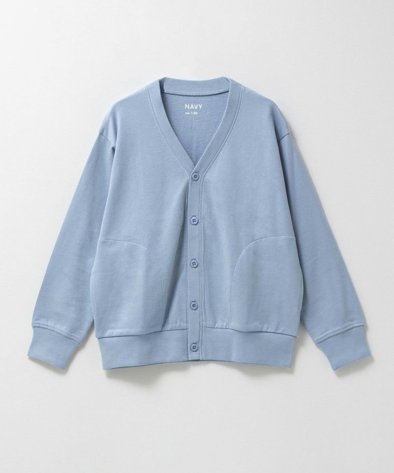 NAVY ミニ裏毛カーディガン キッズ商品画像-5