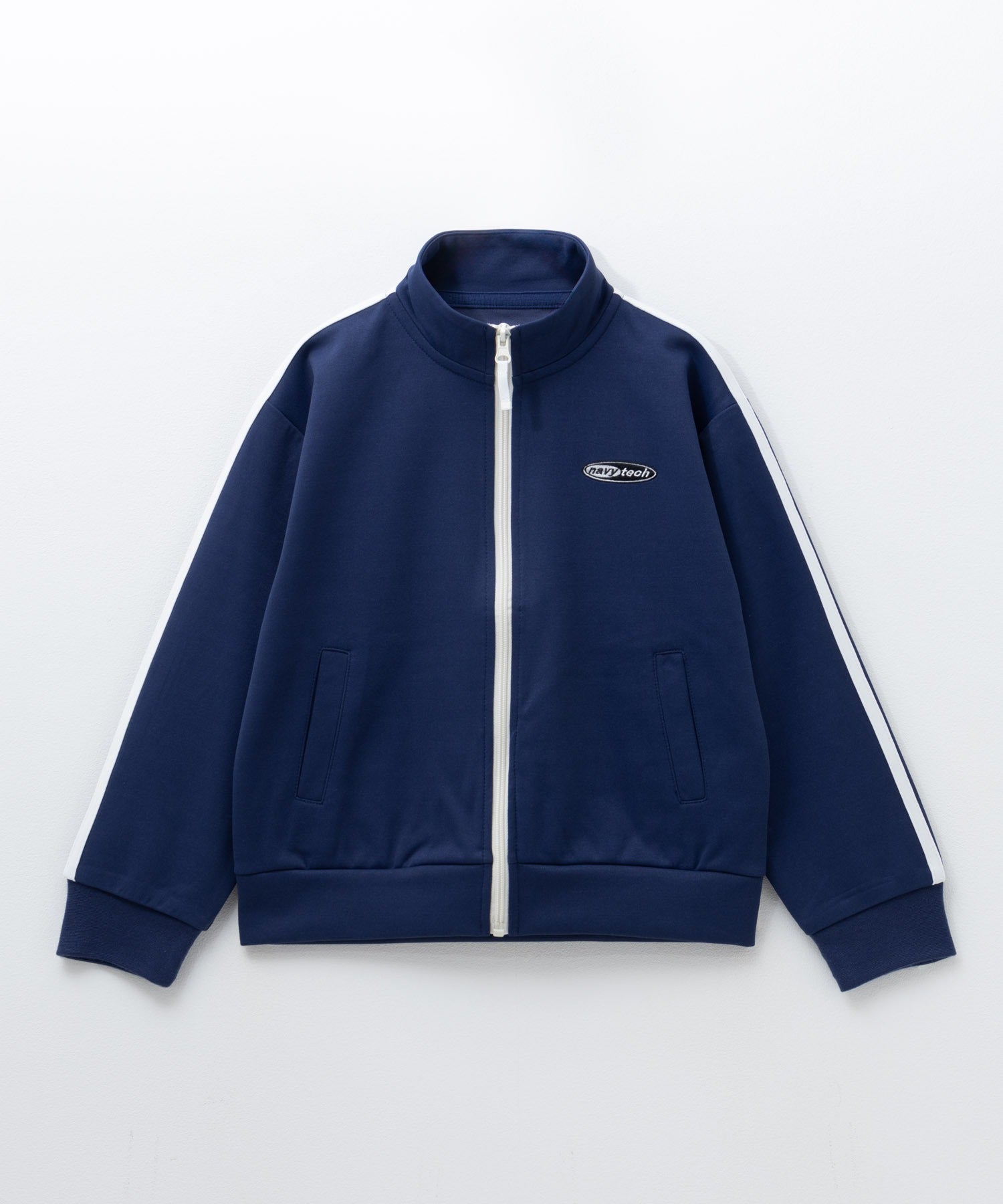  ネイビー ジップアップジャージ M NAVY ジャージスタンドジップ キッズ