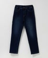NAVY  のびるモン ストレッチデニムストレートパンツ ウエストギャザーパンツ キッズ商品サムネイル-1