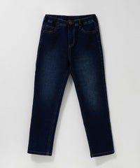 NAVY のびるモン ストレッチデニムストレートパンツ ウエストギャザーパンツ キッズ