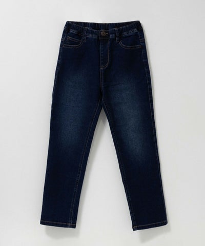 NAVY のびるモン ストレッチデニムストレートパンツ ウエストギャザーパンツ キッズ