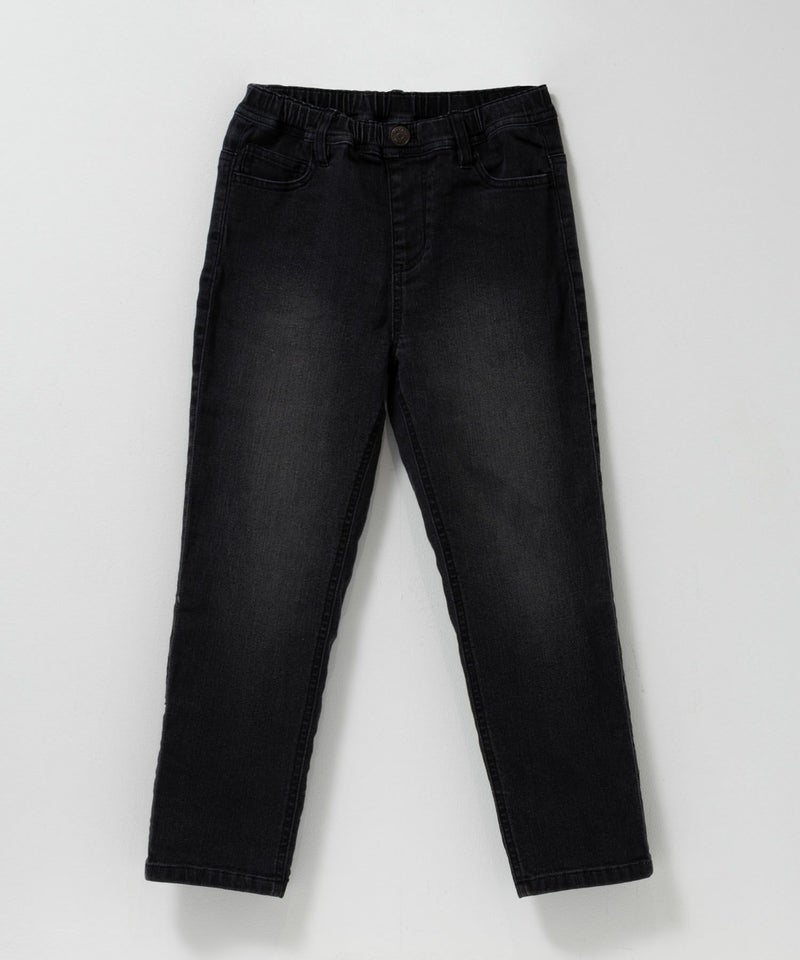 NAVY のびるモン ストレッチデニムストレートパンツ ウエストギャザーパンツ キッズ商品画像-3
