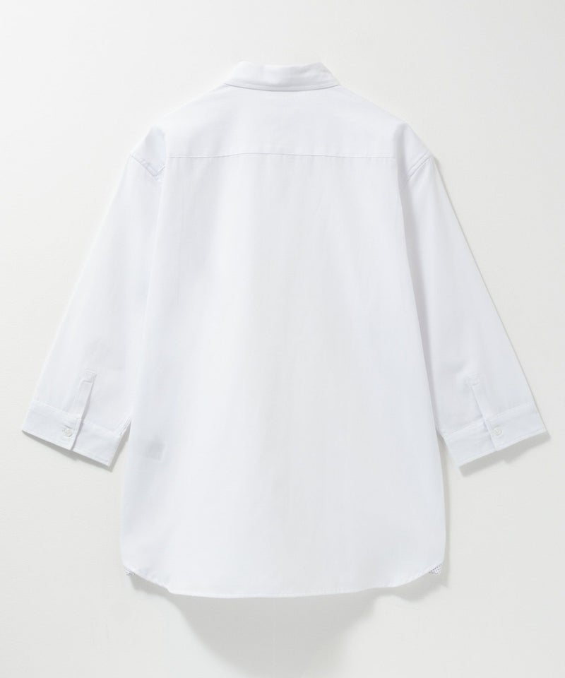 NAVY ギミックオックスボタンダウン7分袖シャツ メンズ商品画像-4