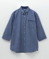 NAVY ギミックオックスボタンダウン7分袖シャツ メンズ