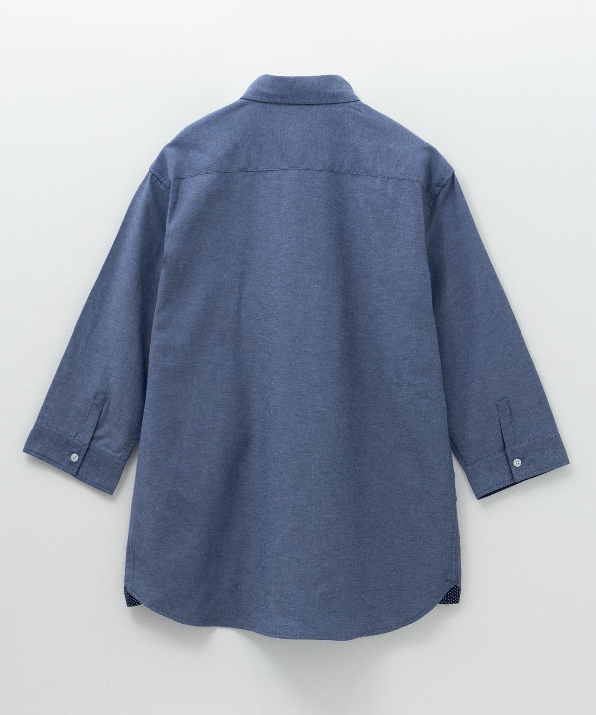 NAVY ギミックオックスボタンダウン7分袖シャツ メンズ