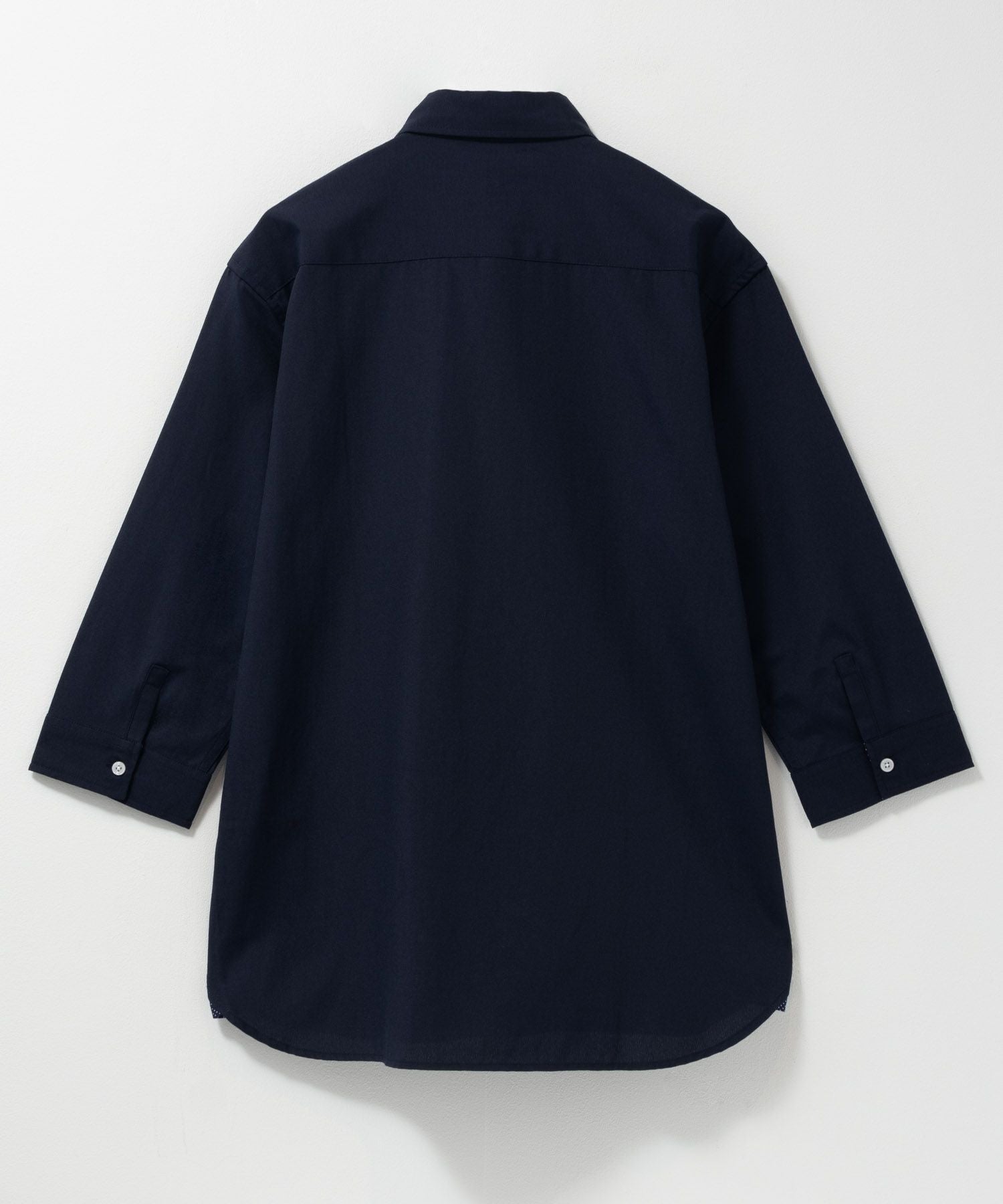 NAVY ギミックオックスボタンダウン7分袖シャツ メンズ