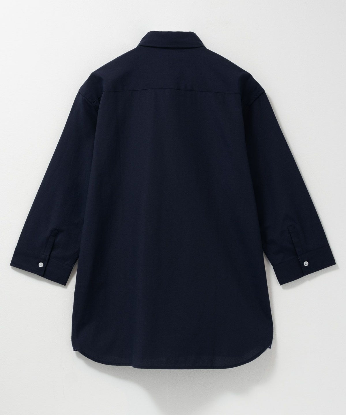 NAVY ギミックオックスボタンダウン7分袖シャツ メンズ
