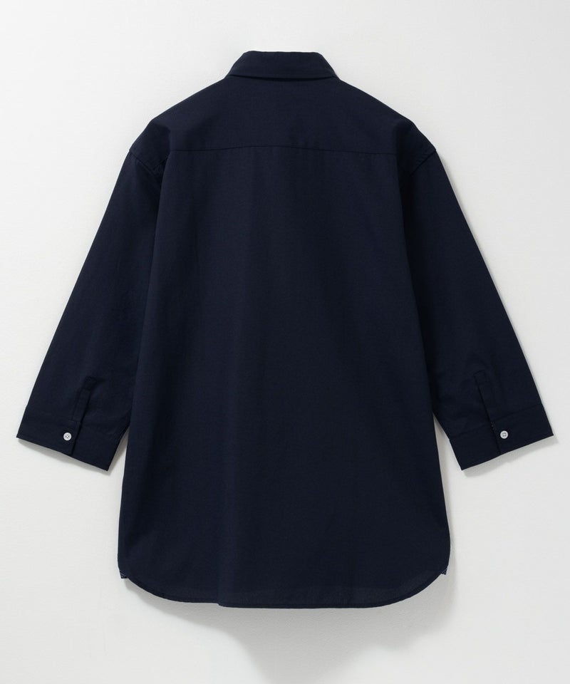 NAVY ギミックオックスボタンダウン7分袖シャツ メンズ商品画像-8