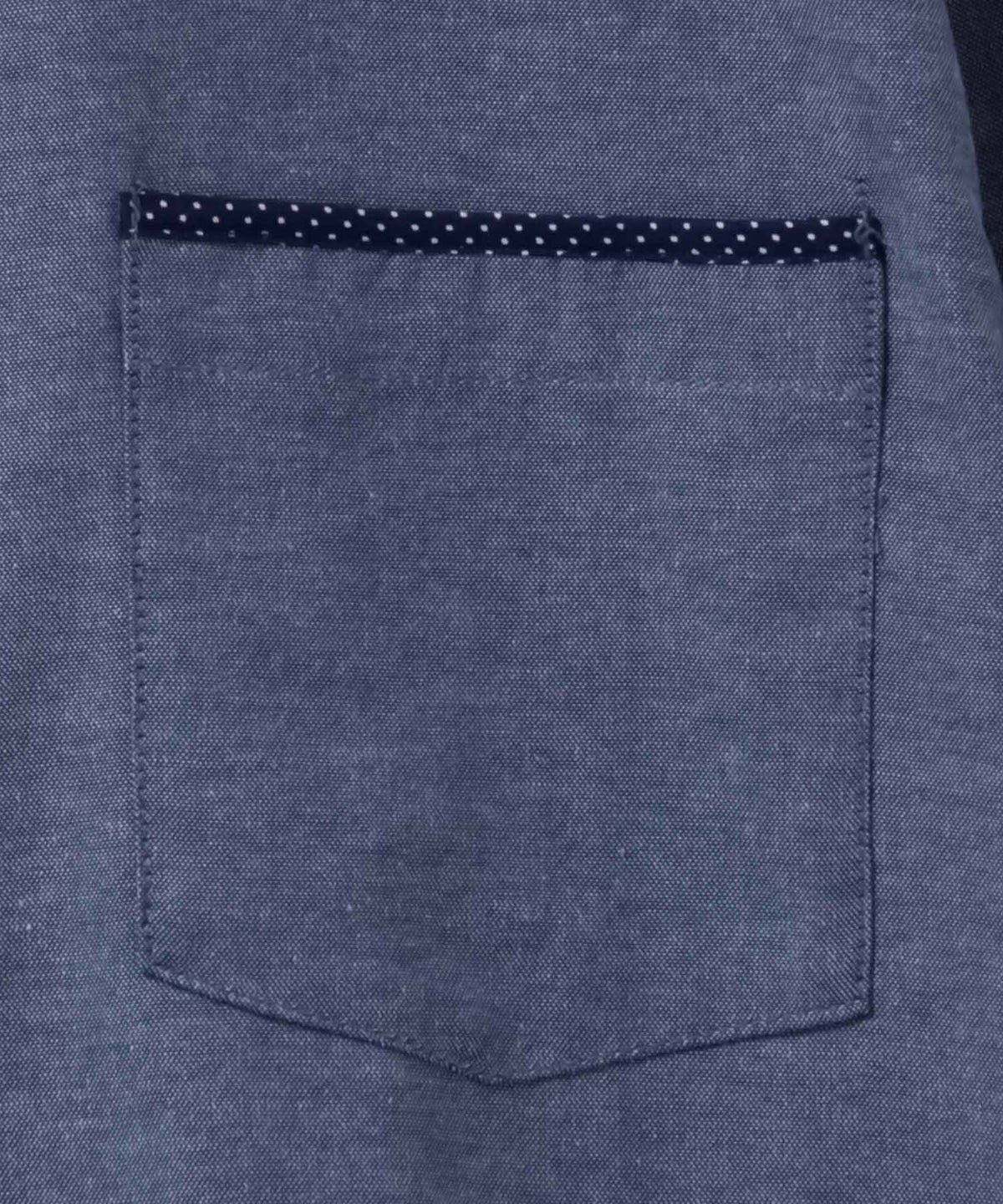 NAVY ギミックオックスボタンダウン7分袖シャツ メンズ