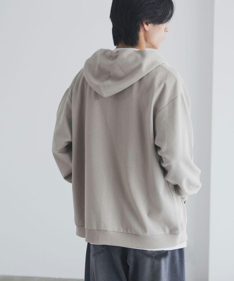 URBAN COLLECTION ふくれジャガードフルジップパーカー メンズ商品画像-12