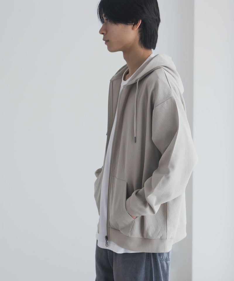 URBAN COLLECTION ふくれジャガードフルジップパーカー メンズ商品画像-13