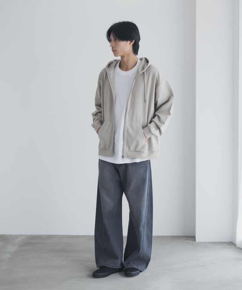 URBAN COLLECTION ふくれジャガードフルジップパーカー メンズ商品画像-15