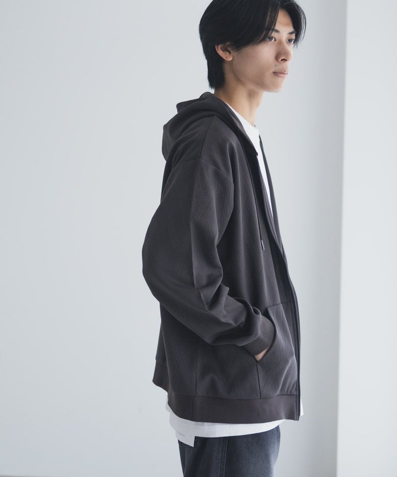 URBAN COLLECTION  ふくれジャガードフルジップパーカー メンズ商品画像-17