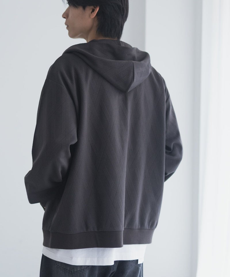 URBAN COLLECTION ふくれジャガードフルジップパーカー メンズ商品画像-18