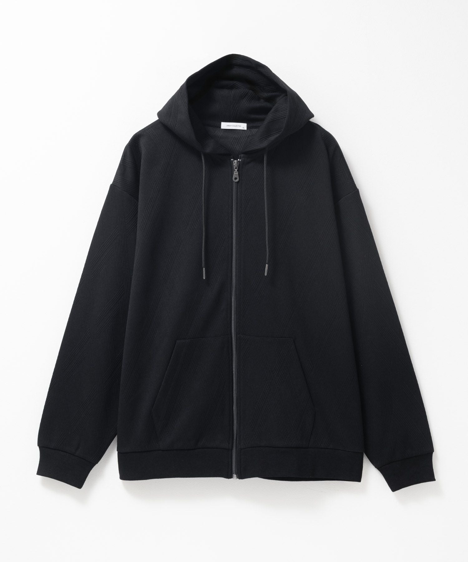URBAN COLLECTION ふくれジャガードフルジップパーカー メンズ