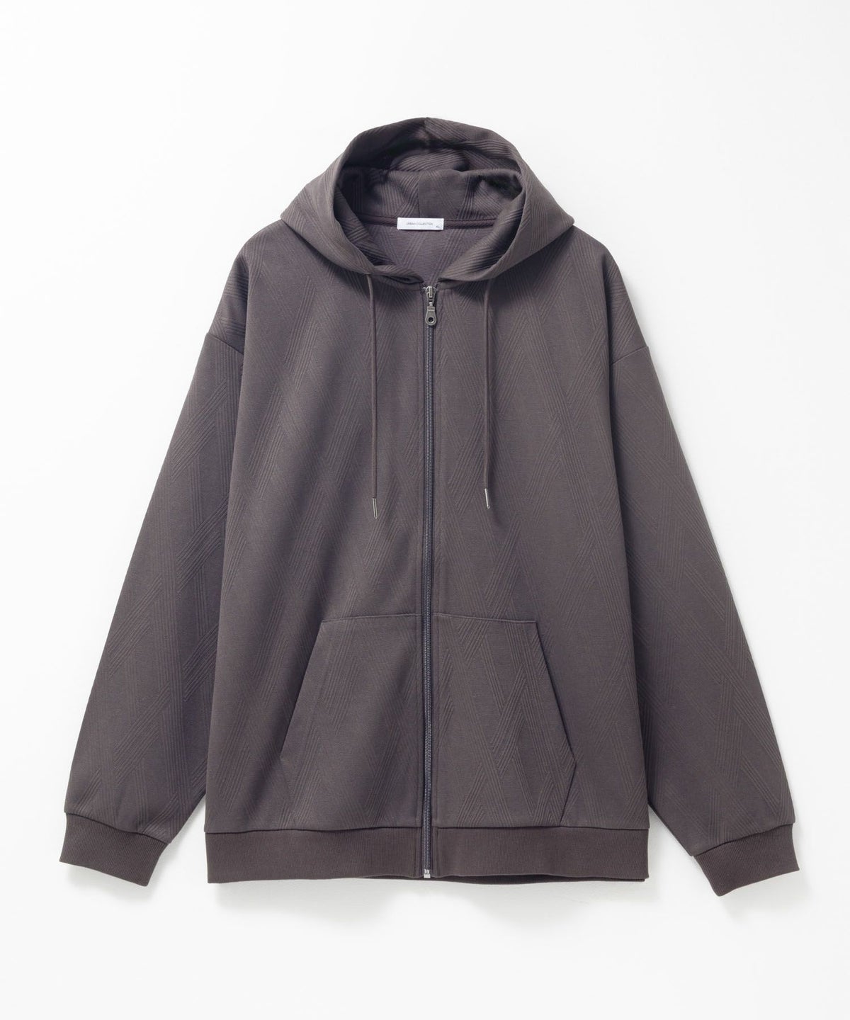 URBAN COLLECTION ふくれジャガードフルジップパーカー メンズ